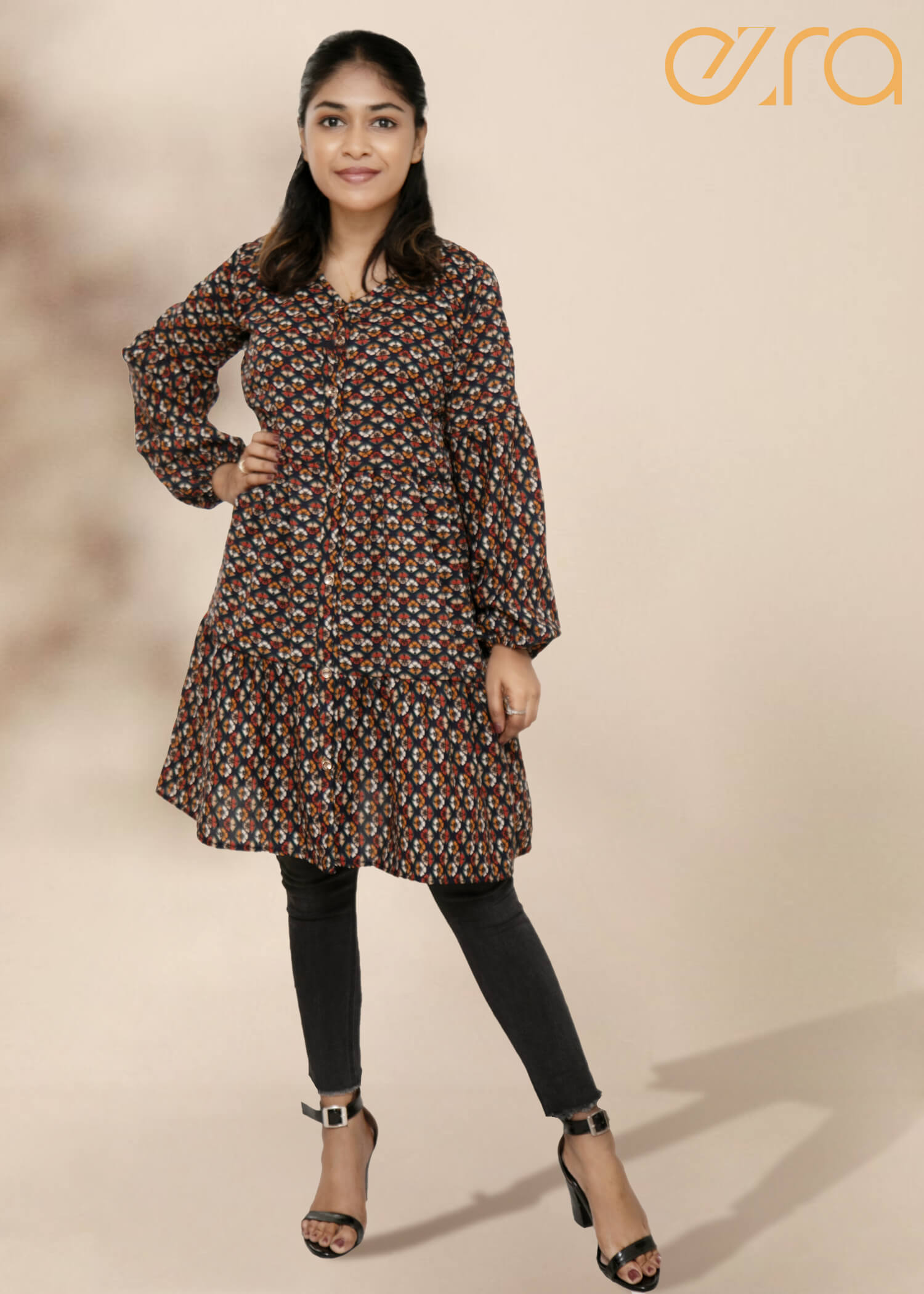 V-Neck Long Sleeved Top