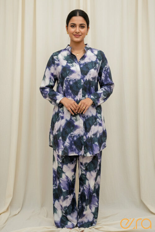 Chinese collar co-ord set