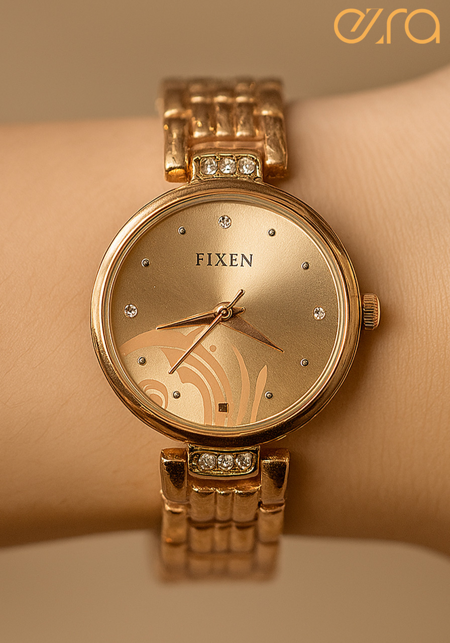 Fixen ladies gold watch