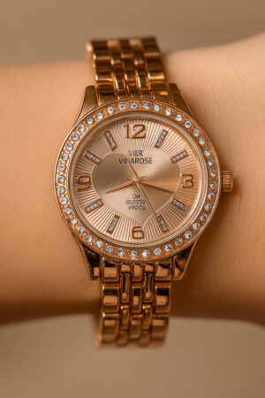 Luxury rose gold watch