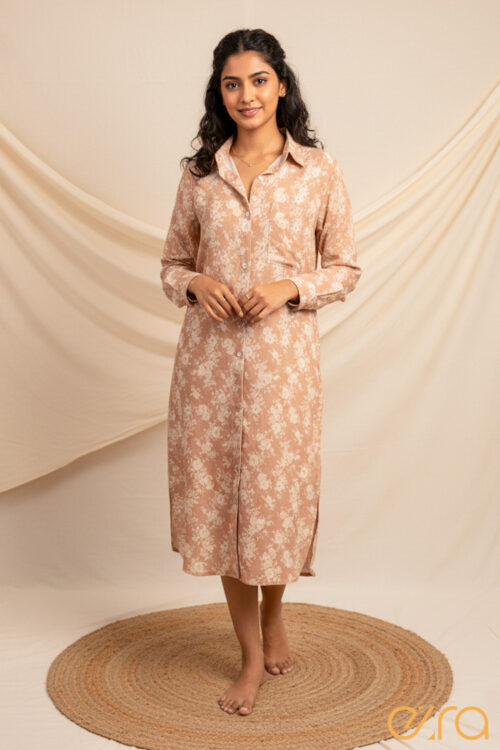 Floral printed long top