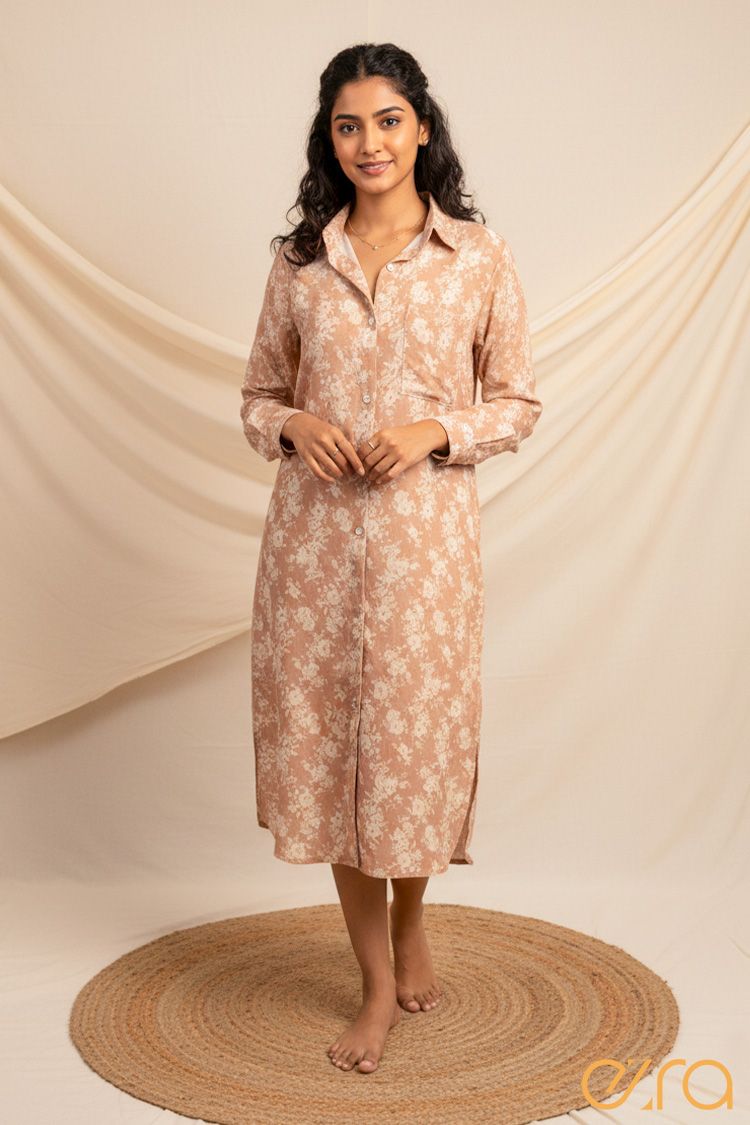 Floral printed long top