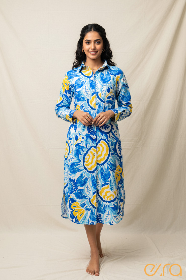 Watercolor printed dress