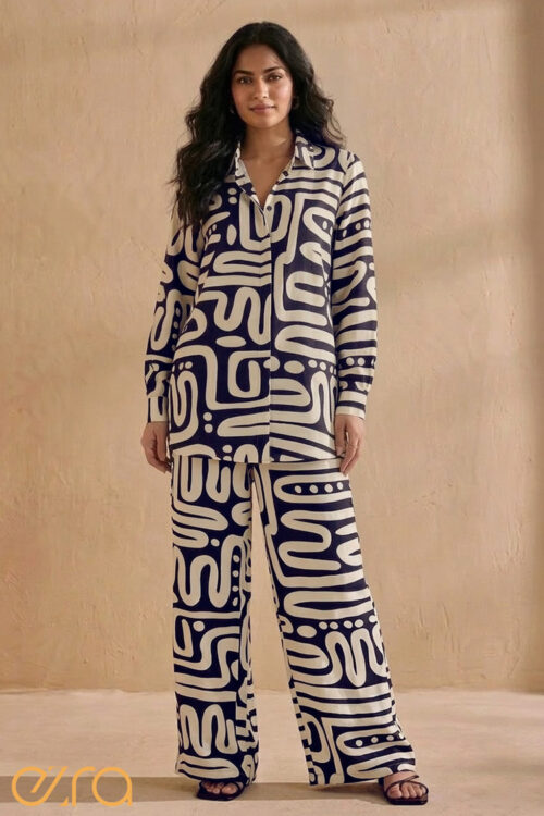 Abstract Linear Print Co-ord Set