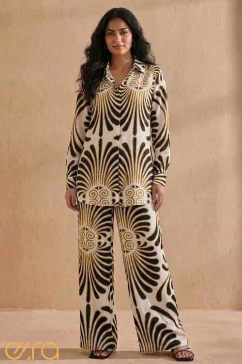 Sunburst Geometric Print Co-ord Set