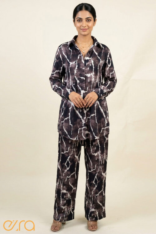 Midnight Abstract Printed Co-ord Set