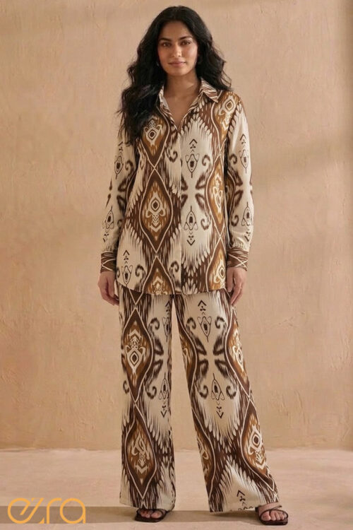 Earth Toned Ikat Co-ord Set