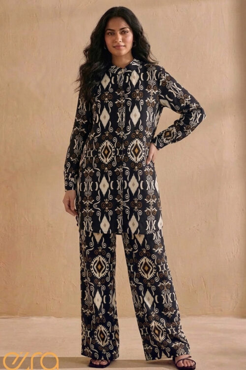 Ezra Earth-Tone Ikat Set Co-ord Set