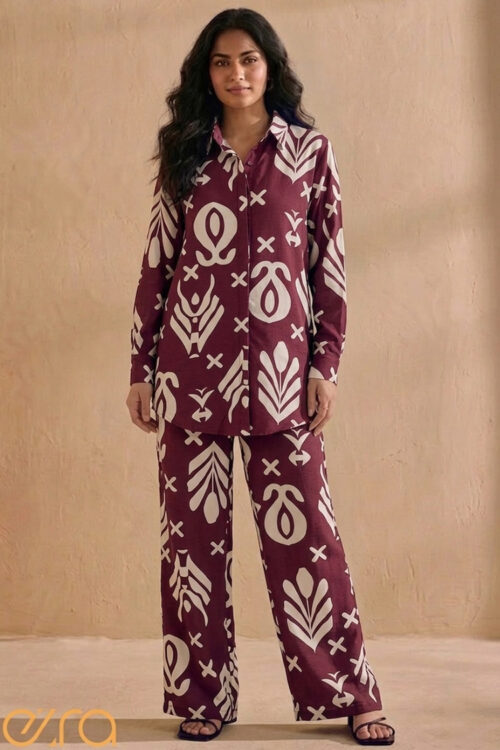 Ezra Marsala Folk Co-ord Set