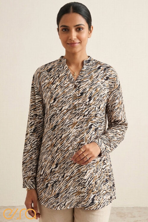 Animal Print Tunic Top