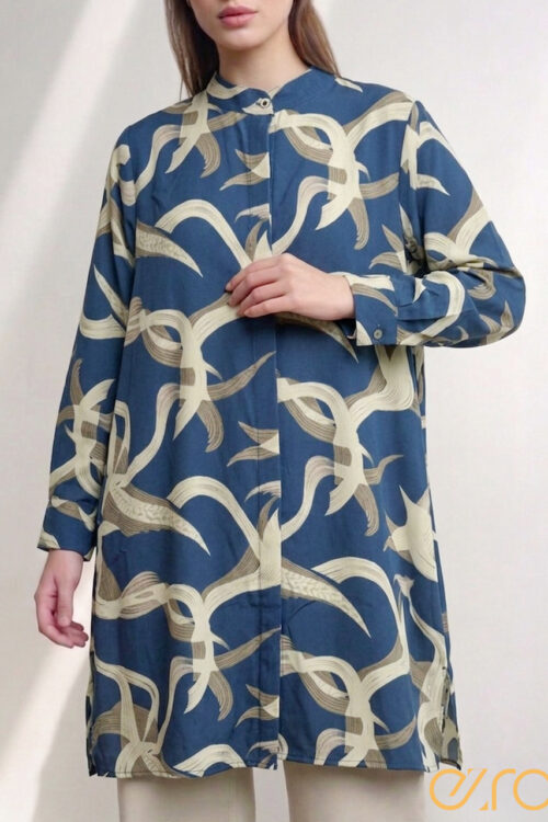 Abstract Ribbon Tunic Dress