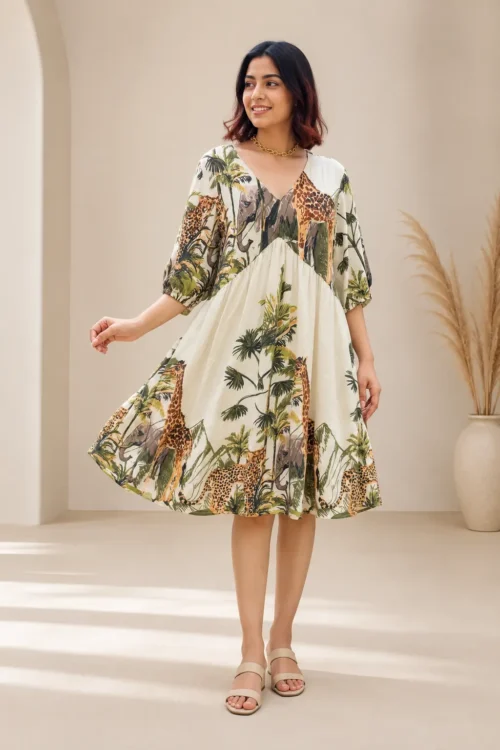 Safari printed dress