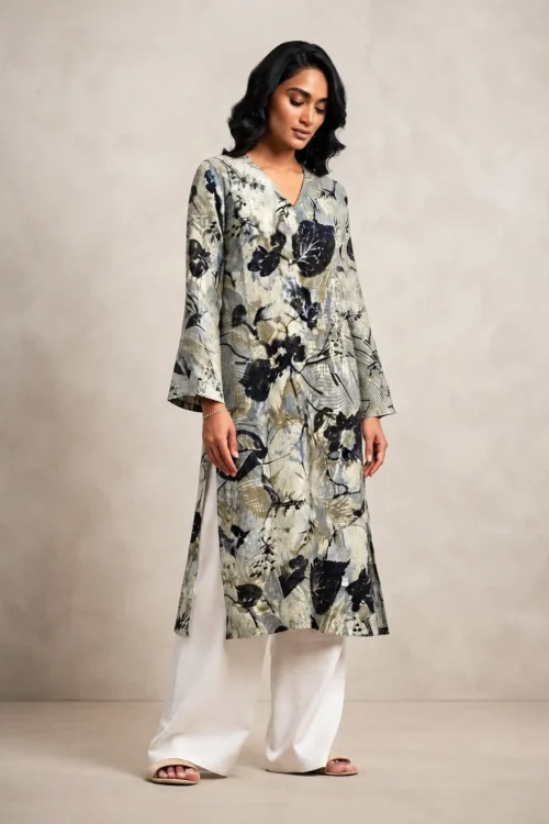 Floral Print Kurta Top