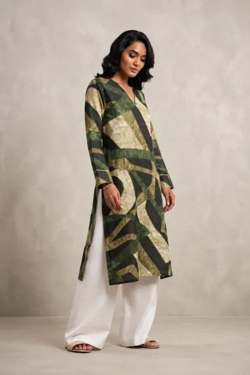 Abstract Printed Kurta Top