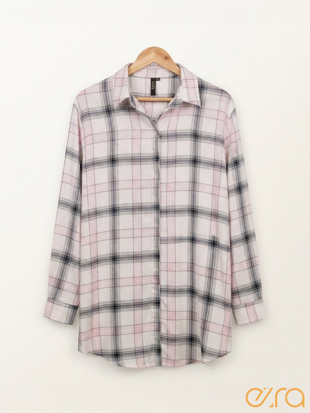 Pink & Black Plaid Long-Sleeve Shirt
