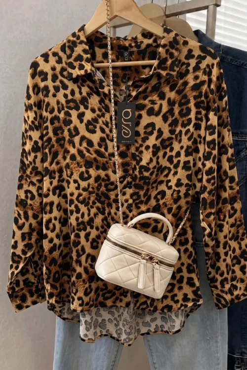 Leopard printed shirt top